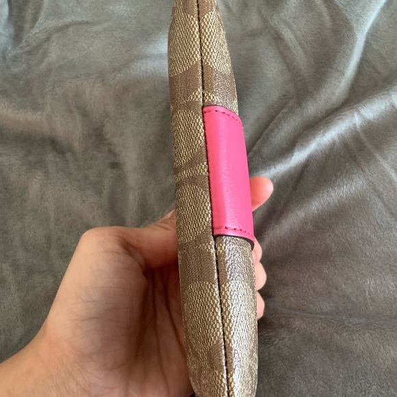 Coach, Beige and Pink Wristlet - Picture 3 of 7